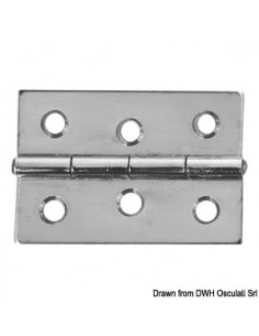 Dobradiça Retangular Inox