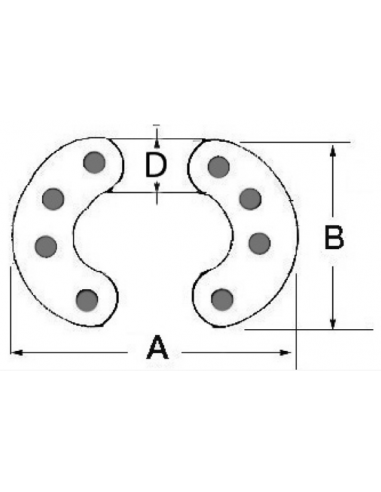 elo de ligação 8p AISI 316 - 6mm