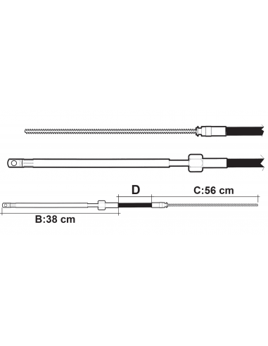 Cabo direção Ultraflex M90 (Reforçado)