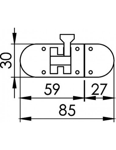 Fechadura AISI316 85x31 mm