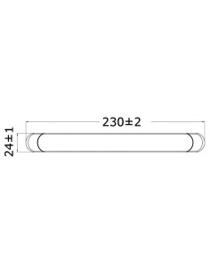 Luz led branca 230x24x11mm 2