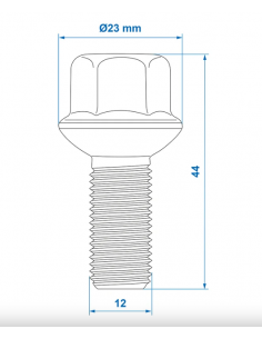 Parafusos roda M12x1.5 - 5 un 2