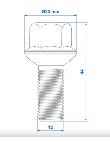 Parafusos roda M12x1.5 - 5 un