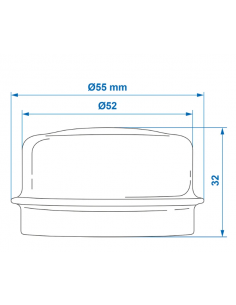 Tampa do cubo Ø52mmx26mm 2