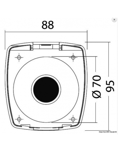 Caixa p/ chuveiro c/ tampa 88x95