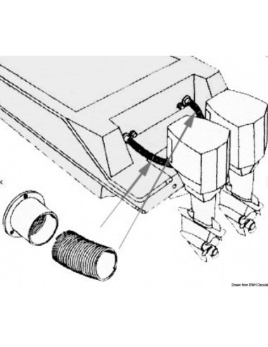 Tubo flexível branco 50.8mm