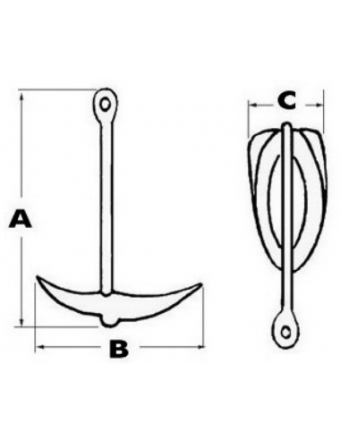 Âncora de garra 0,7kg.