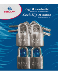 Kit 4 cadeados SS 20x30mm